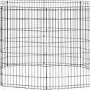 New World Folding Metal Dog Exercise Pen, Indoor/Outdoor Playpen with No Door, Provides 16 Sq Feet of Play Space, 42-Inches Tall, Black E-Coated