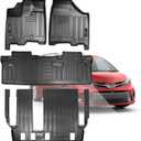Vanseno 3Row Floor Mats Compatible for 2013-2020 Toyota Sienna 8 Seat