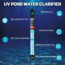 30W Pond UV Light for 200-2000 Gallon, Aquarium UV Water Clarifier | for Koi Pond, Spas and Fish Tanks, Swimming Pools