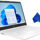 HP 14-dq3000dx 14" HD Laptop, Intel Celeron N4500, 4GB DDR4 RAM, 64GB eMMC, Intel UHD Graphics, Windows 11 Home, Wi-Fi 6, Snowflake White