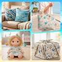 Chumia 80 Pcs 10 x 10 Inch Summer Ocean Fabric in 20 Styles Vintage Beach Quilting Fabric Square Seashell Starfish Coral Precut Cloth Retro Ocean Quilting Strips for Summer Sewing DIY Craft Decor