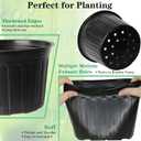 12-Pack 5 Gallon Flexible Plastic Plant Pots,Thickened Soft Seed Starting Container for Indoor Outdoor Plants, Seedlings, Vegetables, Succulents and Cuttings