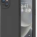 LOVE 3000 Designed for iPhone 14 Case, Premium Silicone with [Soft Anti-Scratch Microfiber Lining] Shockproof Protective Phone Case for Men Women Girls 6.1", Black