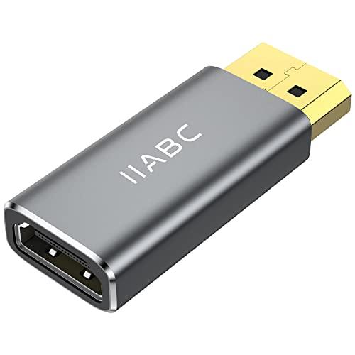 IIABC Displayport to HDMI Adapter 4K 24K Gold Plated Displayport DP to HDMI Female Converter，Uni-Directional Display Port to HDMI Converter Compatible for Lenovo, HP, Dell &More- Grey