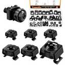 Tanstic 48Pcs Cage Nuts Snap-in Cage Nuts Rack Mount Cage Nuts Rack Mount Clip Nuts for Server Shelf Cabinets Rack Mount(M4 5 6 8 10 12)