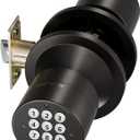 Signstek Keyless Entry Door Lock,Door Knob with KeypadSmart Code Door Lock,Mute Mode,Passage Function, Easy to Install,Oil Rubbed Bronze