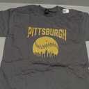 Pittsburgh Baseball Vintage Minimalist Retro Baseball Lover T-Shirt, L youth (Grey)