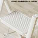 2 Step Ladder, Folding Step Stool, Lightweight Stepladder, White
