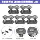 35 Roller Chain 3 Feet 95 Links with Chain Breaker Replacement for Go Kart Cart Mini Bike Bicycle Dirt Bike Motorcycles Powersports Accessories Parts with 35 Chain Master Links Connecting Link