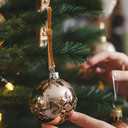 100 Pcs Christmas Velvet Ornament Strings Adjustable Ornament Hooks Non Slip Hangers Hooks Tree for Christmas Tree Decorations(Brown)