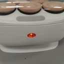 Conair Double Ceramic Hot Rollers for Long, Medium & Short Hair, 5 Ceramic Flocked 1-Inch Heated Hair Rollers with Clips, Hot Curlers for Women, Volume & Curls, Dual Voltage, Pink/White