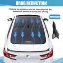 RGOAANC 10PCS Universal Car Carbon Fiber Black Shark Fin Diffuser Set, ABS Material, Upper Position, Reduces Wind Resistance and Noise