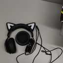 w ireless Gaming Headsets,RGB Light Cat Ear Headphone, Bluetooth w ireless Headphones,with Retractable 120 Degree Rotatable Mic for Laptops PCs (Black)