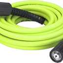 Flexzilla Pressure Washer Hose with M22 Fittings, 1/4 in. x 25 ft., ZillaGreen - HFZPW3425M-E