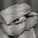 Serta Goose Feather Down Fiber Cotton Comforter Queen Size - 100% Cotton Duvet Insert - Hotel Luxury Hypoallergenic Bedding Comforter All Season Medium Warmth 90 x 90 Inch White