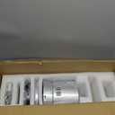 Sofucor Ceiling Fan, 52 Inch, Low Profile, DC, 3 Carved Wood Blades, Flush Mount, Noiseless, Reversible Motor, Remote Control, Without Light, Silver+Grey