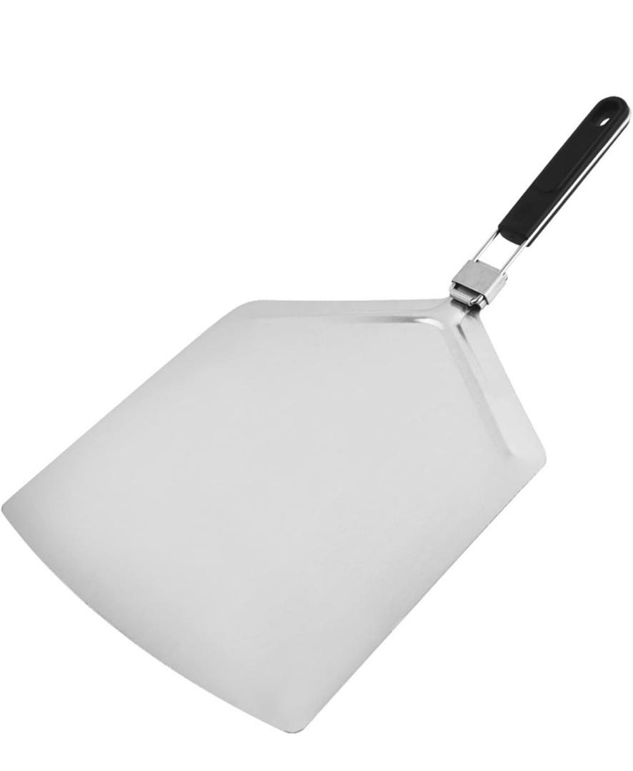 Stainless Steel Folding Pizza Peel, Large Pizza Paddle with Ergonomic Handle, Pizza Serving Shovel, for Pizza Accessories,