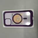 Miracase Glass Series for iPhone 15 Case [Compatible with MagSafe] Full-Body Magnetic Case with Built-in 9H Tempered Glass Anti-Fingerprint Screen Protector + Camera Lens Protector, Purple