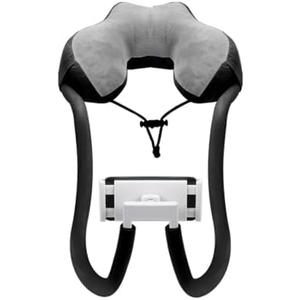 Hosann Century Neck Pillow Phone Holder,Lazy Gooseneck Cell Phone Stand with 360 Clip,Universal Mobile Phone Tablet Stand for iPhone 15 14/14 Pro Max/13 (Black)