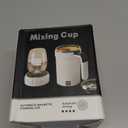 Automatic Magnetic Stirring Coffee Mug with Temperature Display,Rechargeable Self Stirring Mug with Lid,Multifunctional Spin Cup Birthday Gift for Coffee Lovers & Office Use (White)