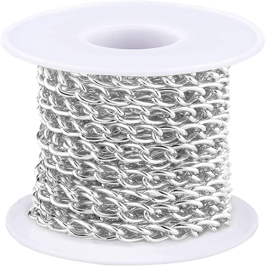 Silver Twisted Links Metal Chain Link for DIY Necklace Bracelet Jewelry Making