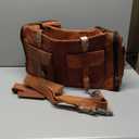 Genuine Leather Duffle Bag 24 Inch Handmade Vintage Travel Case Luggage Bags for Men, Overnight Carry On Duffel Bag Medium Weekender Gym Bag for Men and Women