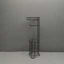 iDesign Weston Stand with Shelf, Matte Black Toilet Paper Holder