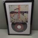 eletecpro Record Frame 16x24 Inches with 2 Double Sided Mats (Black & White), Jukebox Album Frames for 12x12 LP Covers, Vinyl Record Display Wall Mounting, Home Decor, Black Picture Frame