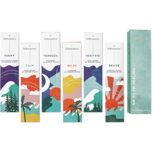 Folkulture Incense Sticks (120 Sticks) | Set of 6 Premium Incense For Calm, Aromatherapy, Daily Use| No Charcoal,Organic, Non Toxic, 45 Mins, Long Burning Lavender, Patchouli,Sandalwood Insence-Sticks