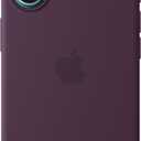 Apple iPhone 16 Silicone Case with MagSafe and Camera Control: Lightweight Phone Case, Wireless Charging Compatible, Smooth Matte Finish; Plum