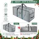 EMOMAS 7.5ft Heavy Duty Christmas Tree Storage Bag - Waterproof 600D Oxford Fabric, Reinforced Handles, Dual Zippers & Wide Opening. Christmas Tree Box. Solve Post - Holiday Storage Hasslesgrey