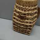 Woven Front Door Basket Water Hyacinth Wall Hanging Basket Decorative Boho Mounted Organizer for Dried Flower Plants Storage Basket for Garden, Home, and Farmhouse Dcor (C_Hyacinth)