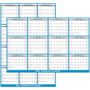 2025 Yearly Wall Calendar - Large Dry Erase Calendar for Wall, 23" x 35",.2025, 12 Months Folded Yearly Wall Calendar 2025