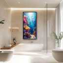 Ocean Large Wall Art Nautical Coral Sealife Pictures Wall Decor Undersea Canvas Seascape Print Painting Modern Artwork Home Decoration for Entrance Living Room Bathroom Bedroom Office Framed 60"x30", 60L" x 30W"