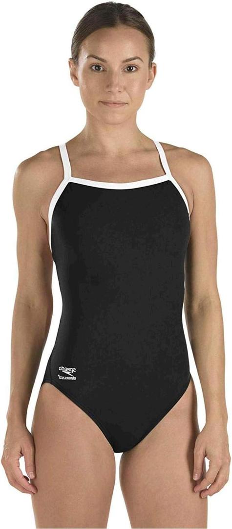 Speedo Womens Swimsuit One Piece Prolt Flyback Solid Adult Team Black, 14-40