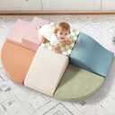 Tiny Land Soft Foam Climbing Blocks for Toddlers, 6-Piece Baby Foam Climbing Blocks, Indoor Playground Climbing Toys, Ideal Gift for Kids Activity Crawling and Sliding Foam Play Set (Morandi)