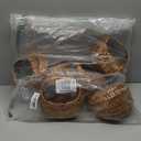 Hushee 6 Pcs Small Flower Girl Basket Small Wicker Basket with Handle and Waterproof Lining 6.7 x 6.5 x 4.3 Inch Rattan Tiny Easter Baskets for Wedding Flowers Sweets Gifts Picnic Storage Home Decor