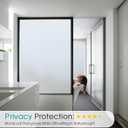 Coavas Frosted Glass Window Privacy Film Day and Night, Static Cling No Glue, Anti-Glare Heat Blocking, Renter-Friendly Removable Decorative Covering for Home Bathroom Bedroom, 29.5 x 78.7 Inch, Pure