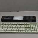 V3 Wireless Keyboard and Mouse with Single Backlit, Metal Panel, Bluetooth/2.4G Rechargeable Silent Keyboard and Mouse Combo Light up Full Size Cute Keyboards-Green