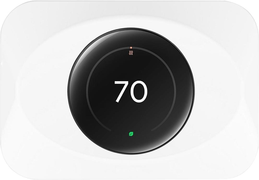 Nest Thermostat Wall Plate Cover Replacement Compatible with Google Nest Learning Thermostat (4th Gen), Practical Nest Learning Thermostat 4 Trim Kit, Snap fit Design (White, 1 Pack)