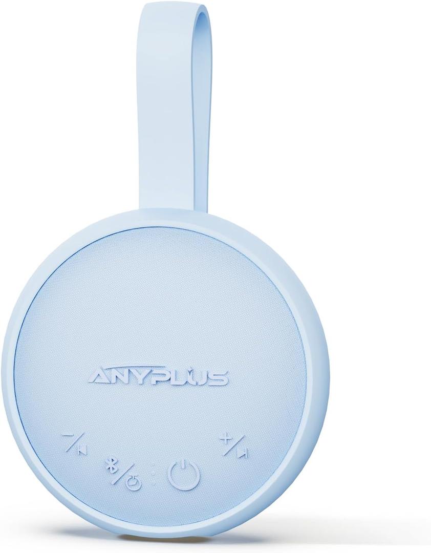 White Noise Sound Machine, Portable Sound Machine for Sleeping Adults & Baby, with Bluetooth 5.1/24 Soothing Sounds/Battery Powered/3 Timer Memory Function for Office/Bedroom/TravelBlue (Classic Version-4 keys)