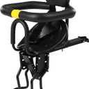 Lixada Bike Baby Seat Kids Child Safety Carrier Front Seat Saddle Cushion with Back Rest Foot Pedals