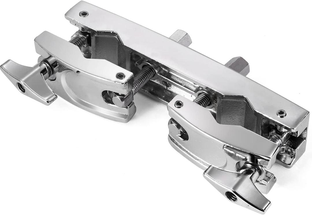 Facmogu Silver Multi-clamp, Adjustable Quick Release Multi-clamp Construct with Premium Stainless Steel Material, Cymbal Stand Mount Holder for Drum Cymbal Stands & Holders