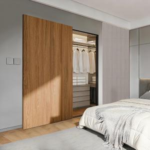 36" Concealed Sliding Barn Door Hardware Kit with Soft Close Mechanism - Wall Mount no Floor Track Fits 28"-32" Opening Width Hidden Barn Door Hardware Kit (Door not Included)