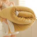 Sherpa Fleece Throw Blanket for Couch - Thick and Warm Bed Blanket Dual Sided,Soft Fuzzy Plush Throw Blanket,Throw Size 40x60 Inches (Yellow)