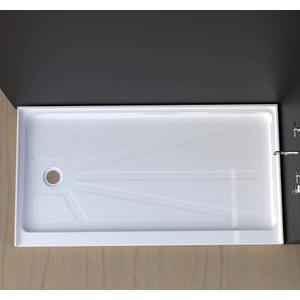 CKB 60 in. L x 30 in. W Left Drain Shower Base, Single Threshold Shower Pan with Slip Resistant Textured Surface, White