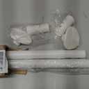 Tension Curtain Rod 51-86 Inch, Curtain Rod No Drilling for Window or Bathroom Closet, Outdoor Curtain Rods for Patio Tension Rod, Easy to Install, Never Rust, Rod Diameter 1.26 Inches - White