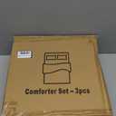 Beige Oversized Queen Comforter Set - 3 Pieces Seersucker Lightweight Bedding Comforter Sets (1 Soft Fluffy Comforter & 2 Pillowcases) - All Seasons Cozy Farmhouse Bed Sets for Women Men (Queen XL (98''*98''))