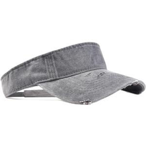 ANDICEQY Sport Retro Ripped Sun Visor Hats Adjustable Empty Top Baseball Cap Cotton Ball Caps for Women and Men