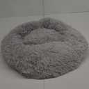 Hoewina Dog & Cat Bed for Indoor Cats, 20in Calming Donut Bed for Puppy and Kitten, Washable Round Fluffy Pet Bed for Small Medium Dogs and Cats (Light Grey)